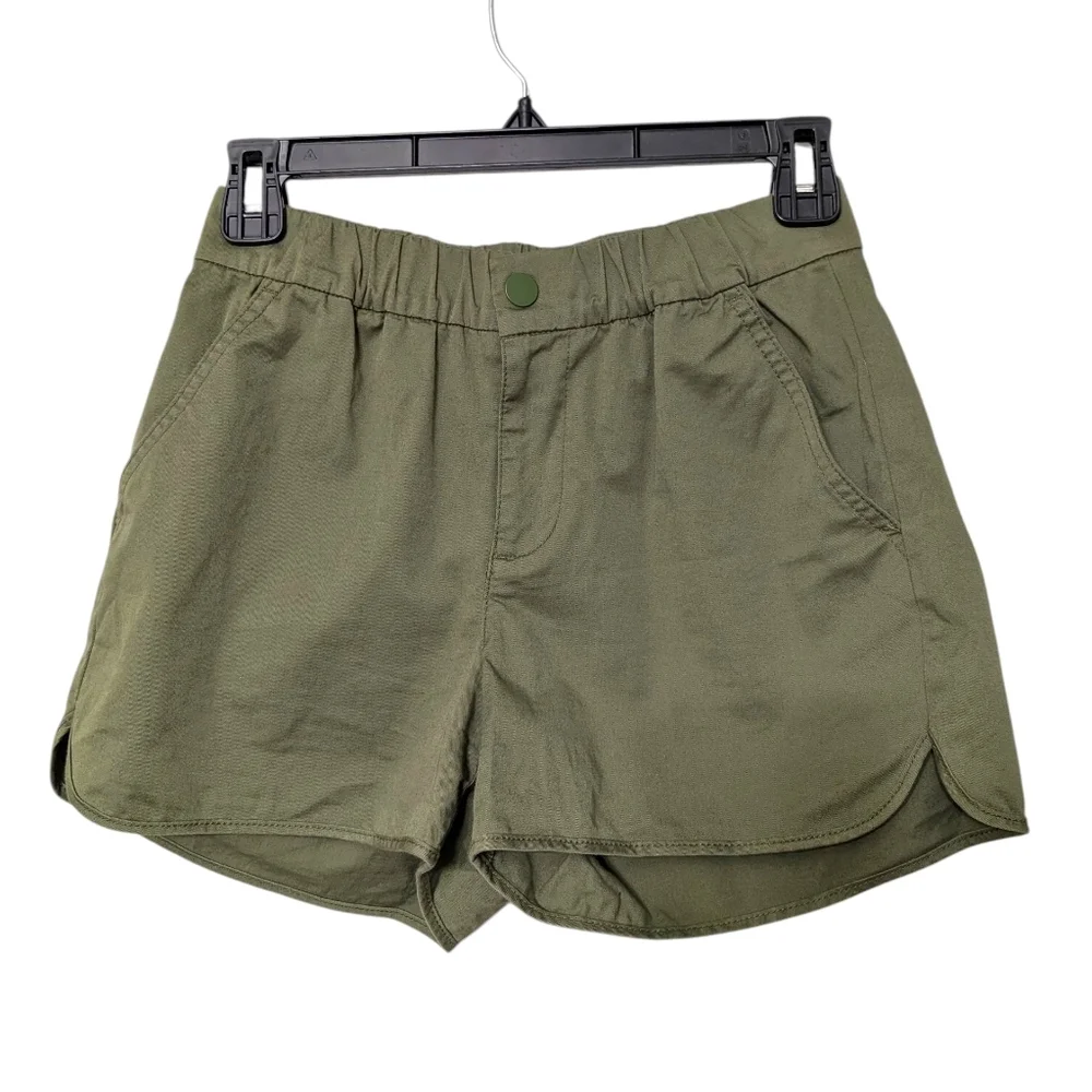 J. Crew Olive Green Pull On Shorts In Lightweight Chino‎ Women's Size XXS